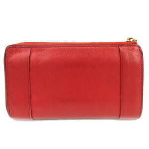 Chloe Round Wallet Red L Long Leather